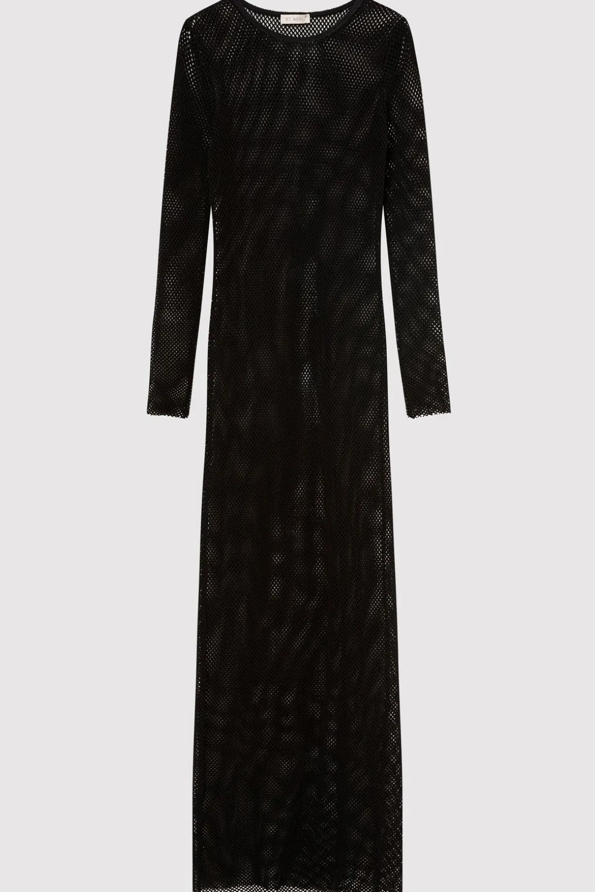 St. Agni Mesh Long Sleeve Dress - Black