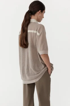 St. Agni Mesh Short Sleeve Shirt - Fog