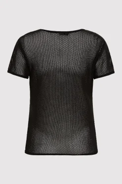 St. Agni Mesh Short Sleeve Tee - Black