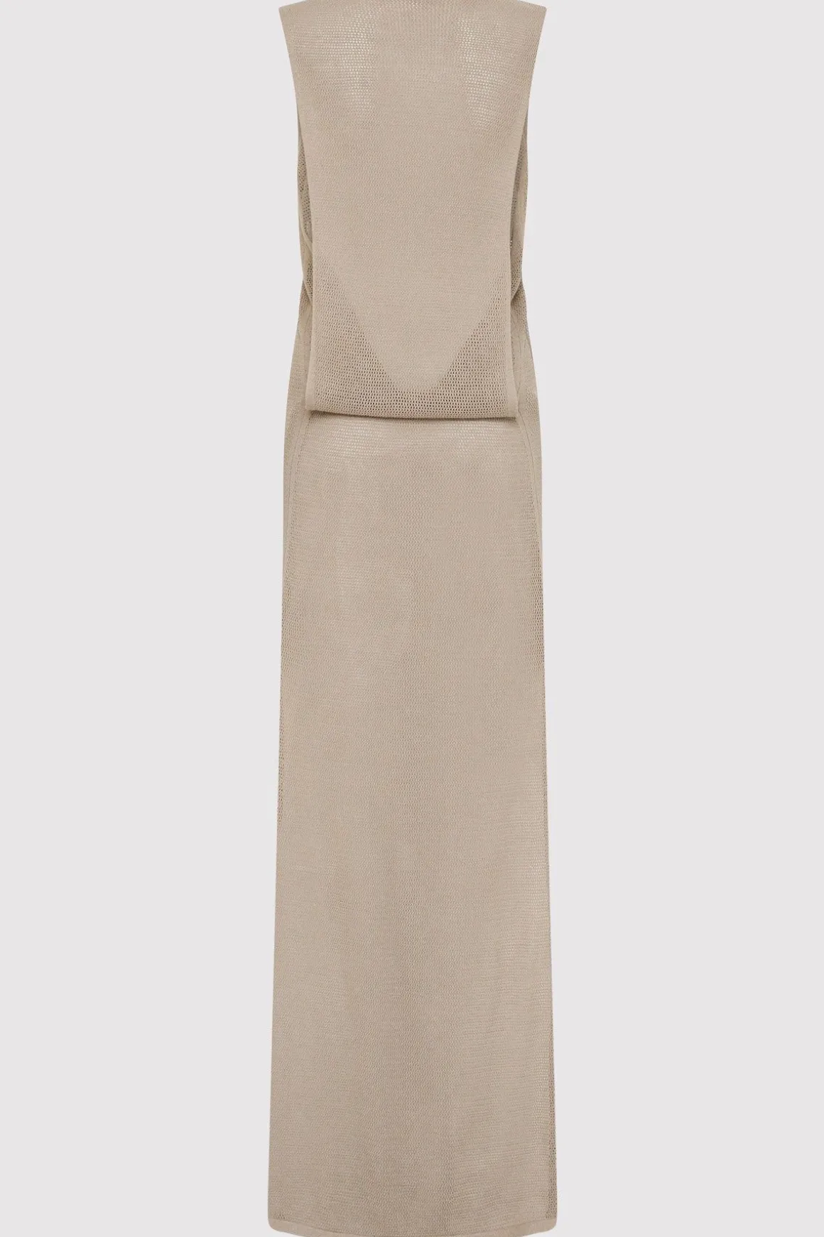 St. Agni Mesh Tuck Back Maxi Dress - Fog