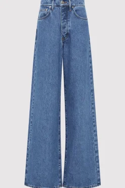 St. Agni Mid Rise Wide Leg - Denim Blue
