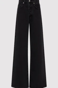 St. Agni Mid Rise Wide Leg - Washed Black