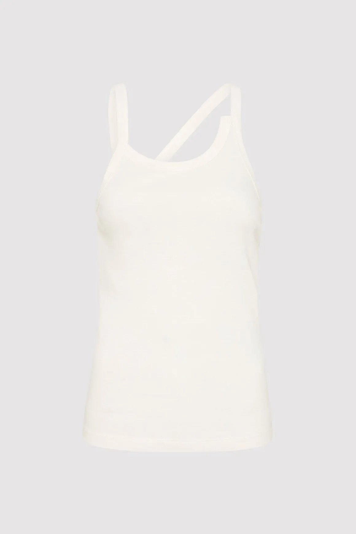 St. Agni Organic Cotton Abstract Singlet - White