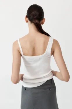 St. Agni Organic Cotton Asymm Tank - White