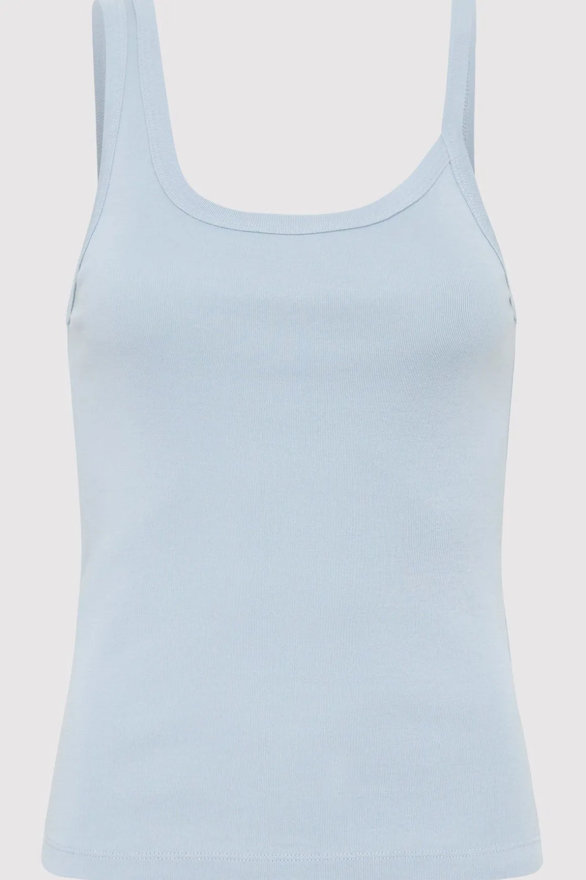 St. Agni Organic Cotton Asymm Tank - Stone Blue