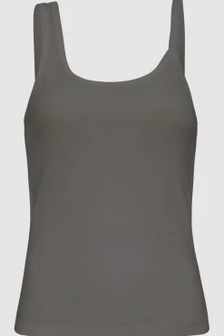 St. Agni Organic Cotton Asymm Tank - Pewter Grey