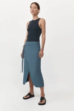 St. Agni Organic Cotton Asymmetric Tank - Black