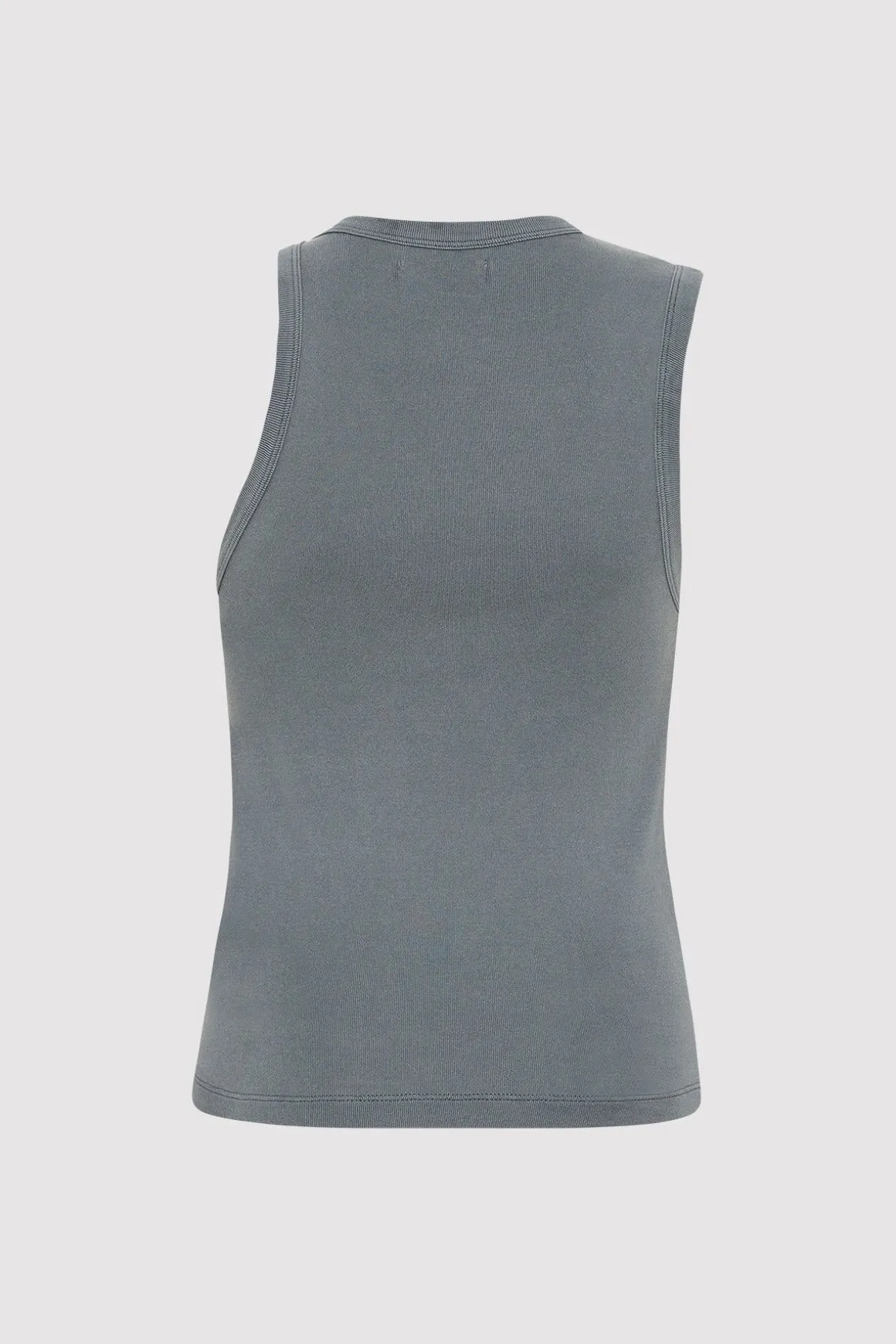 St. Agni Organic Cotton Asymmetric Tank - Diesel Grey