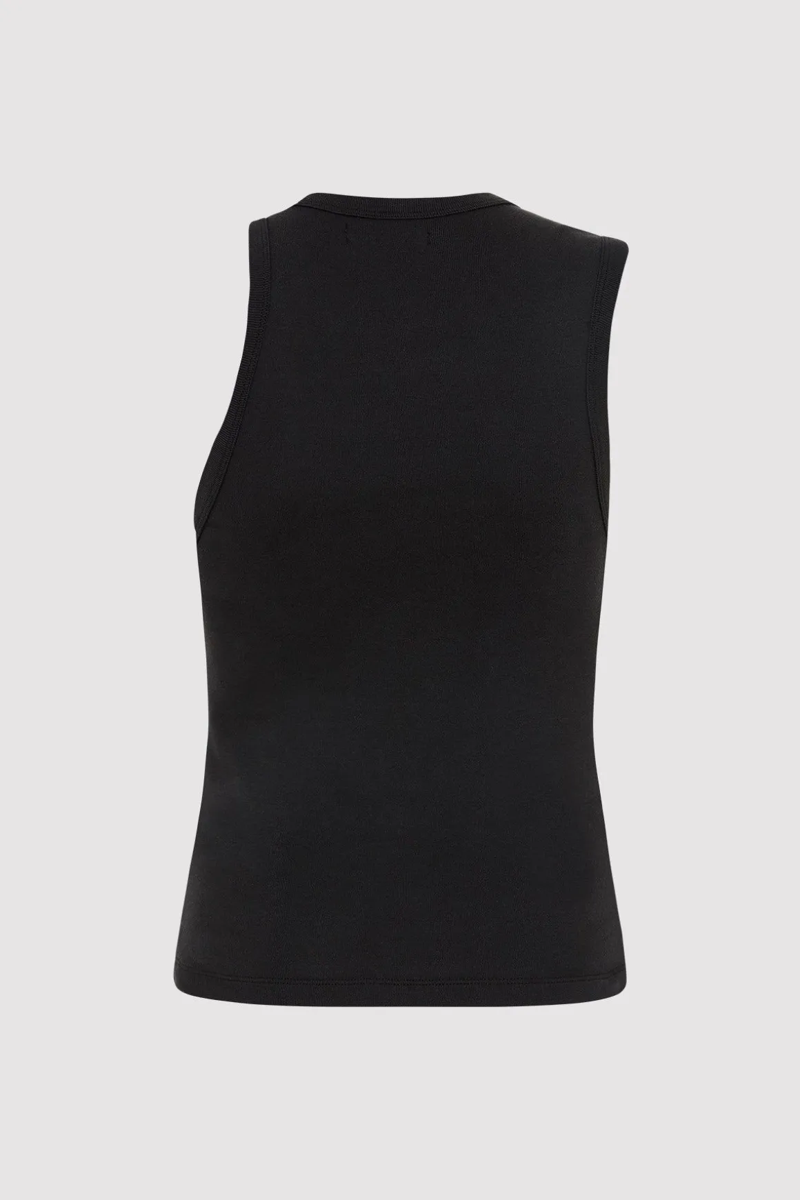 St. Agni Organic Cotton Asymmetric Tank - Black