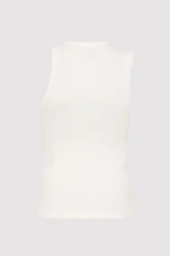 St. Agni Organic Cotton Asymmetric Tank - White