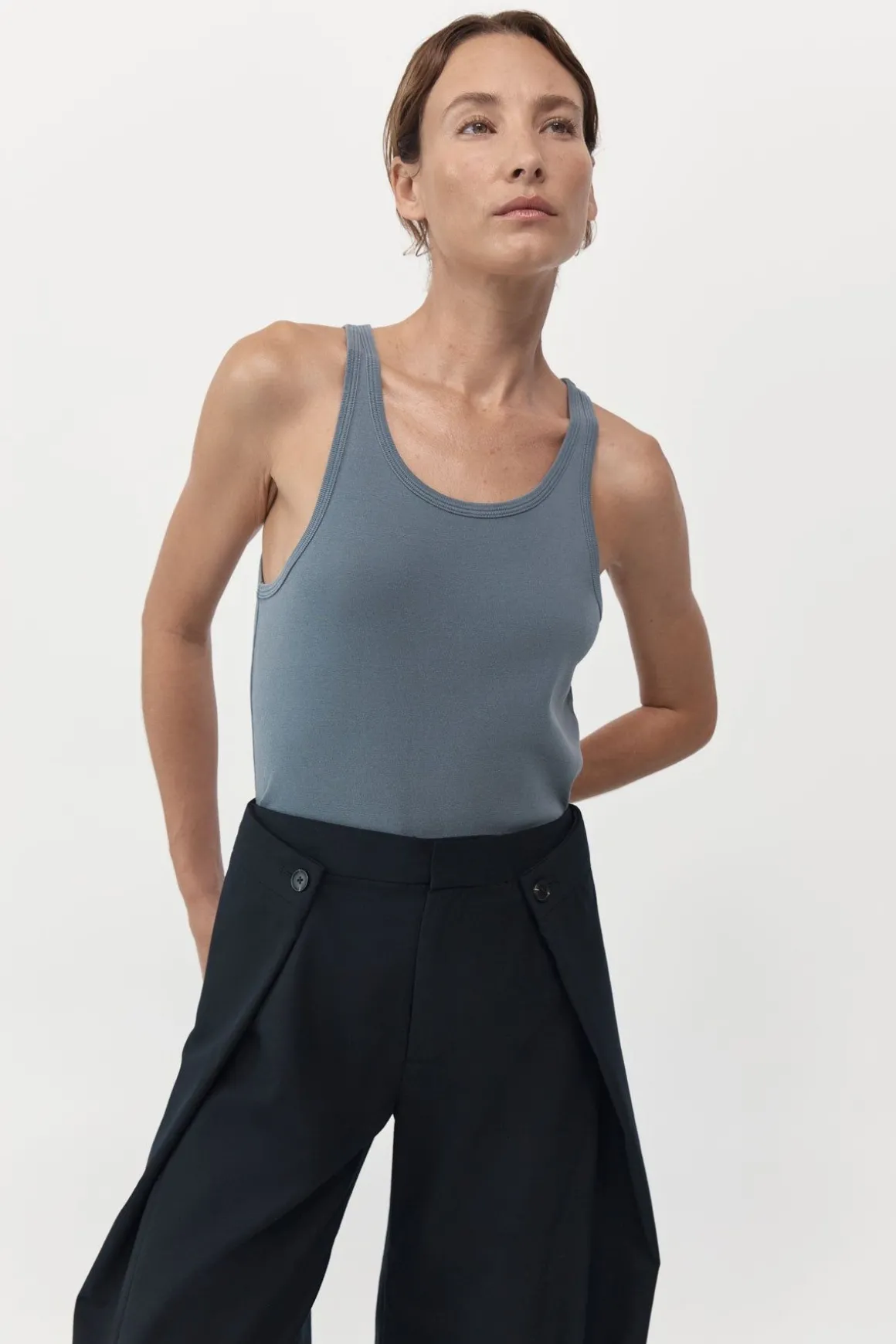St. Agni Organic Cotton Everyday Tank - Diesel Grey