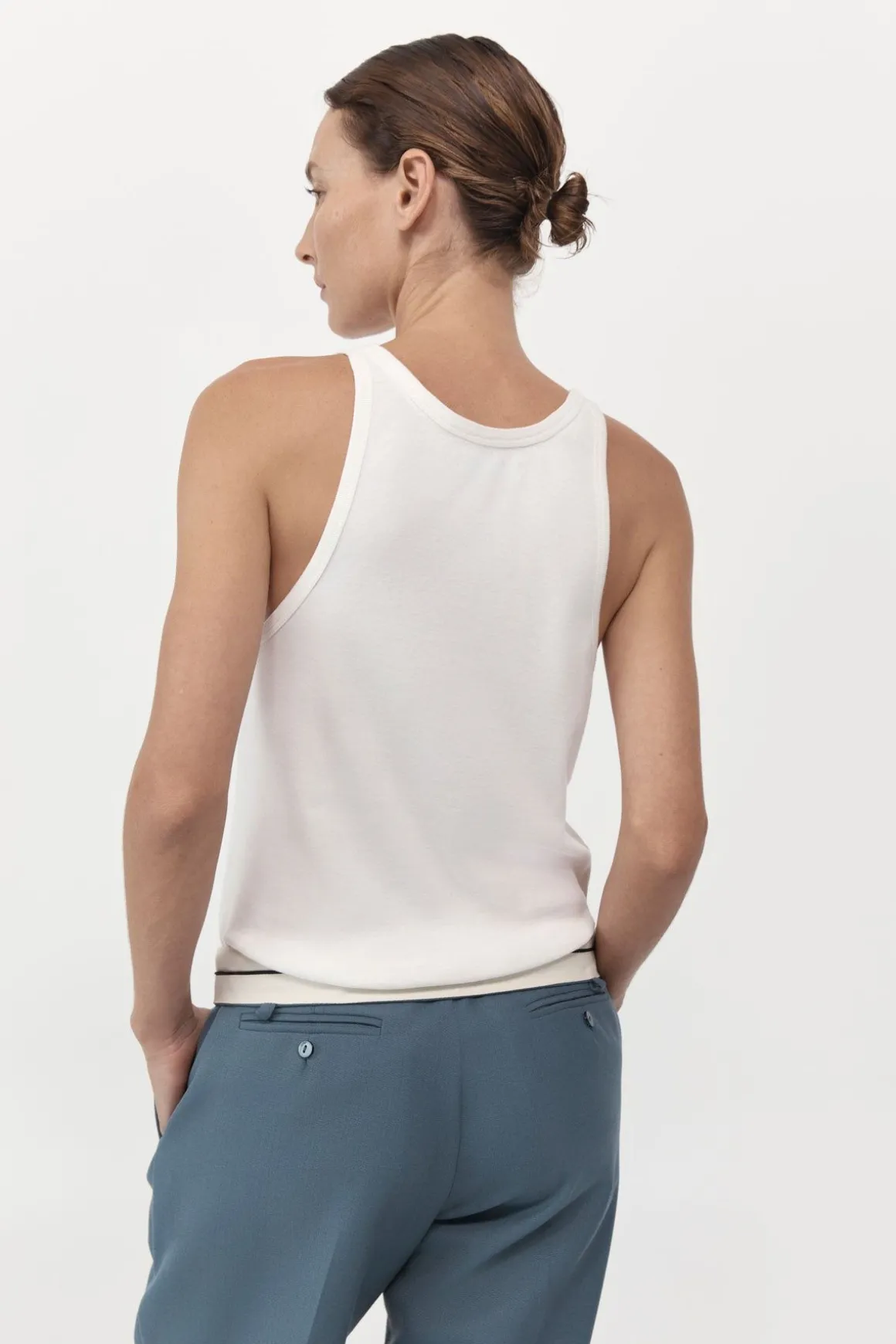 St. Agni Organic Cotton Everyday Tank - White