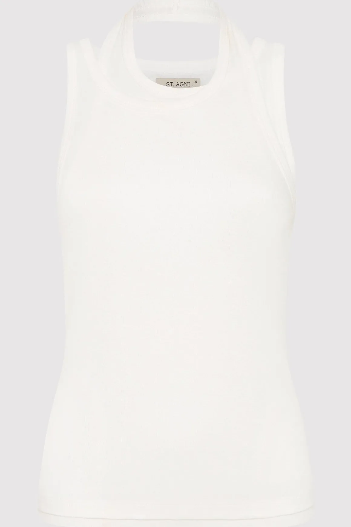 St. Agni Organic Cotton Layered Tank - White