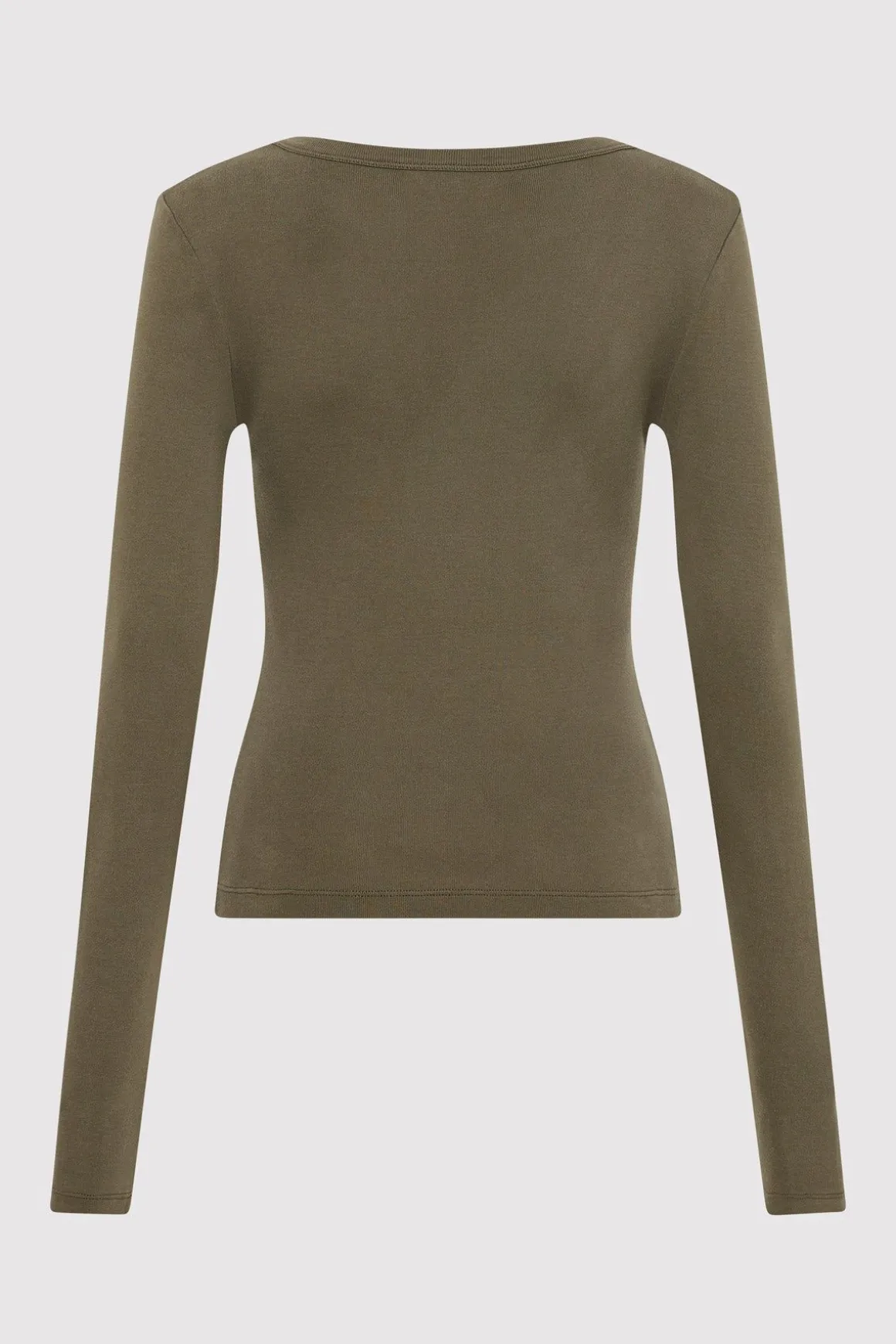 St. Agni Organic Cotton Long Sleeve Top - Kelp
