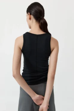 St. Agni Organic Cotton Singlet - Black