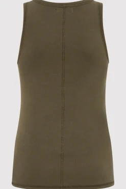 St. Agni Organic Cotton Singlet - Kelp