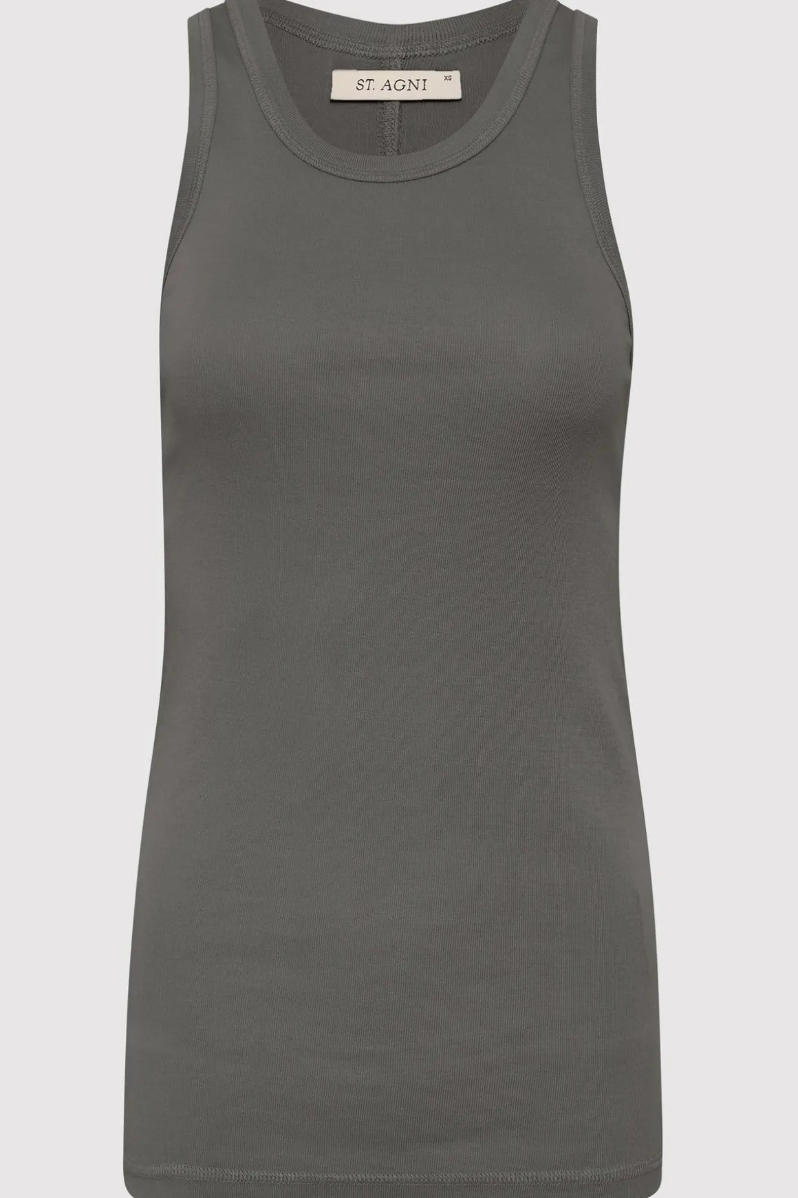 St. Agni Organic Cotton Singlet - Pewter Grey