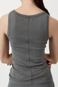 St. Agni Organic Cotton Singlet - Pewter Grey