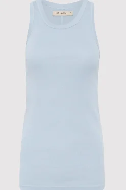 St. Agni Organic Cotton Singlet - Stone Blue