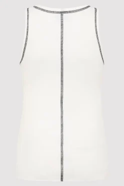 St. Agni Organic Cotton Singlet - White/Black