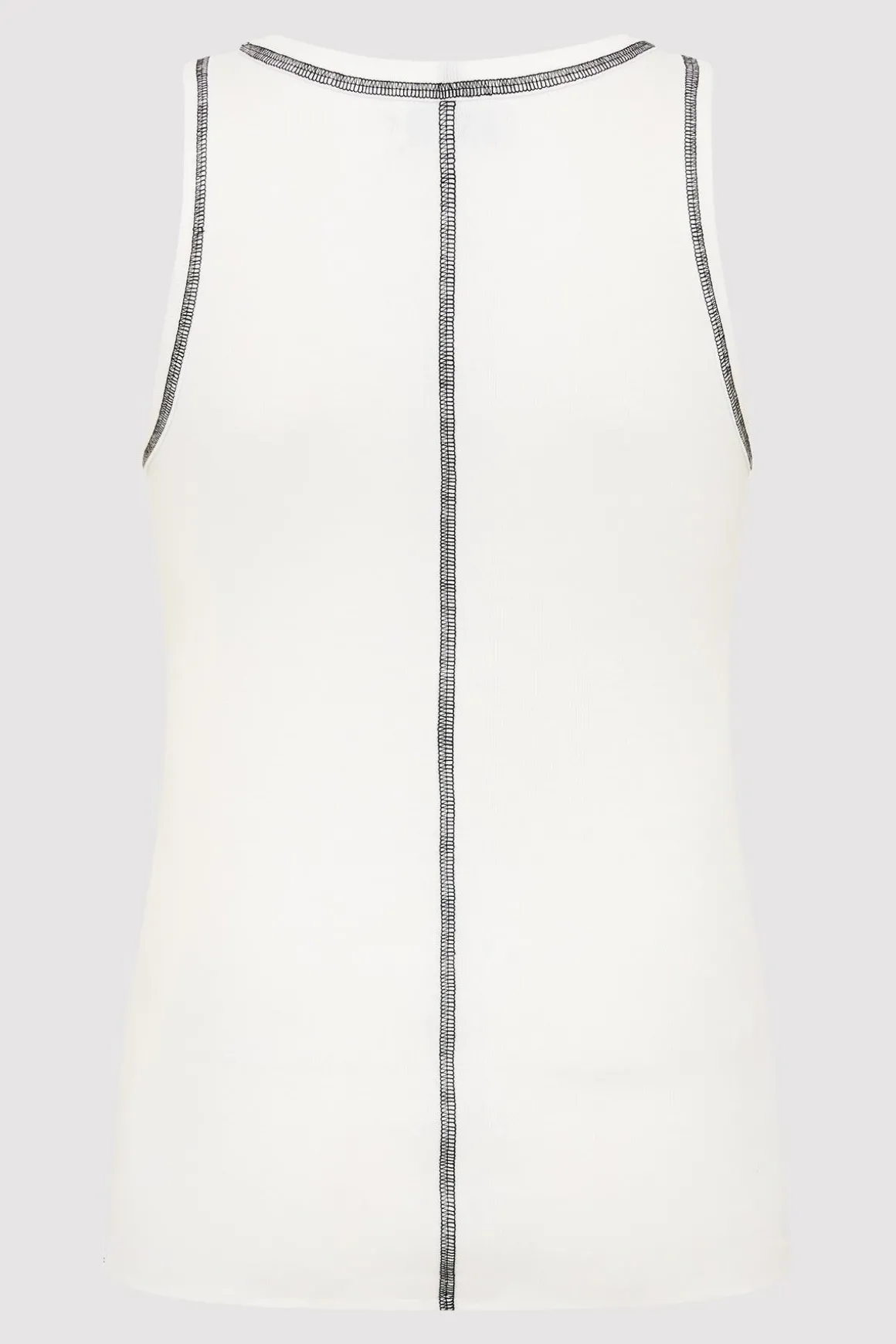 St. Agni Organic Cotton Singlet - White/Black