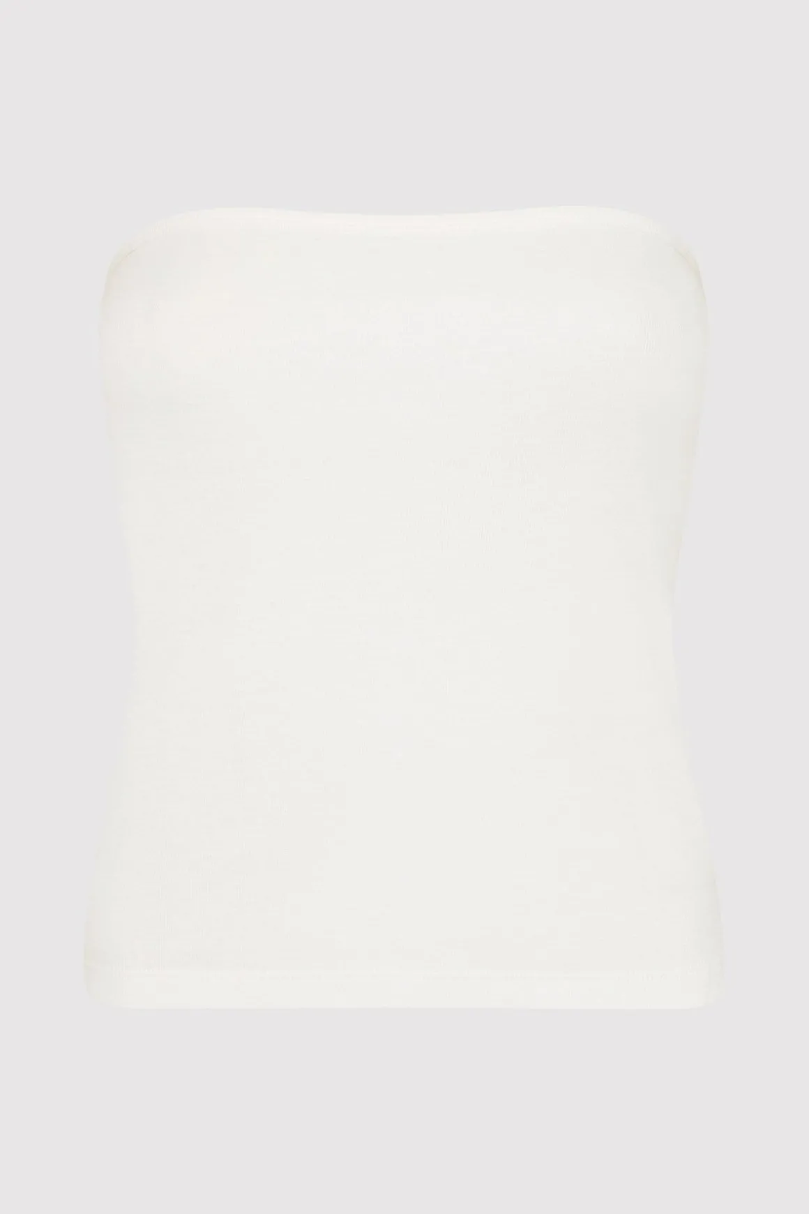St. Agni Organic Cotton Strapless Top - White