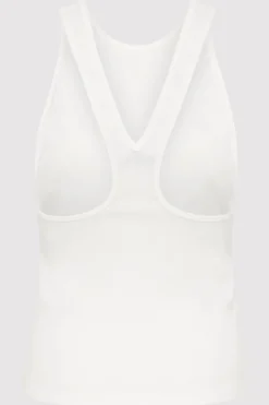 St. Agni Organic Cotton V Back Tank - White