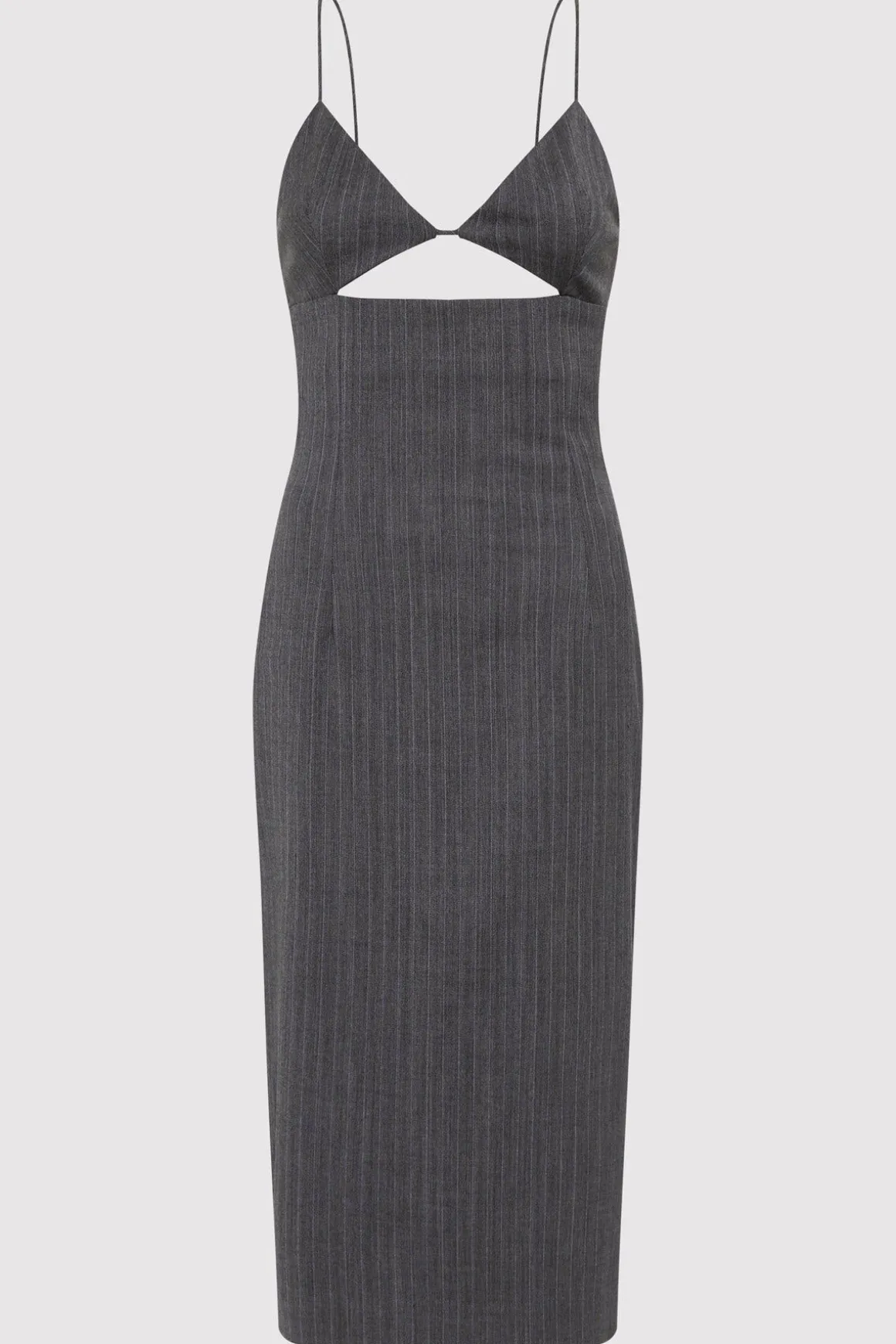 St. Agni Pinstripe Bra Dress - Stone Blue Stripe