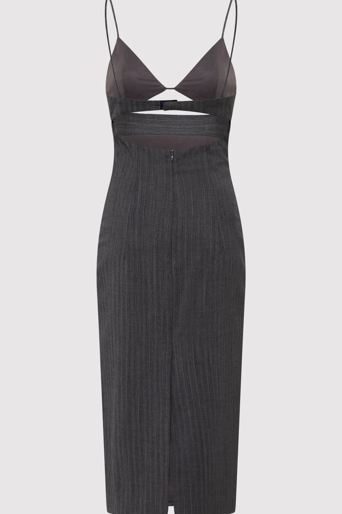 St. Agni Pinstripe Bra Dress - Stone Blue Stripe