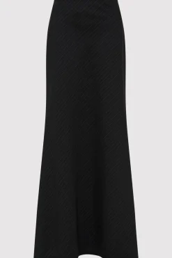St. Agni Pinstripe Maxi Skirt - Black