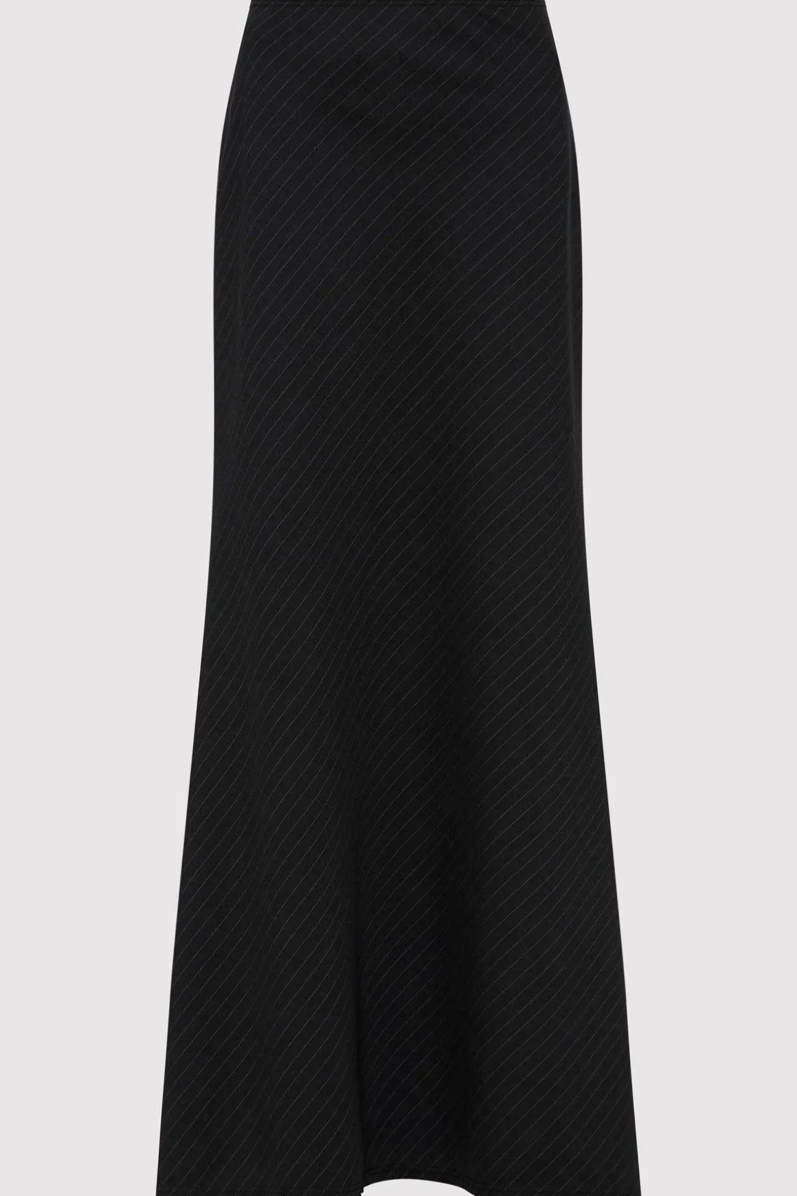 St. Agni Pinstripe Maxi Skirt - Black