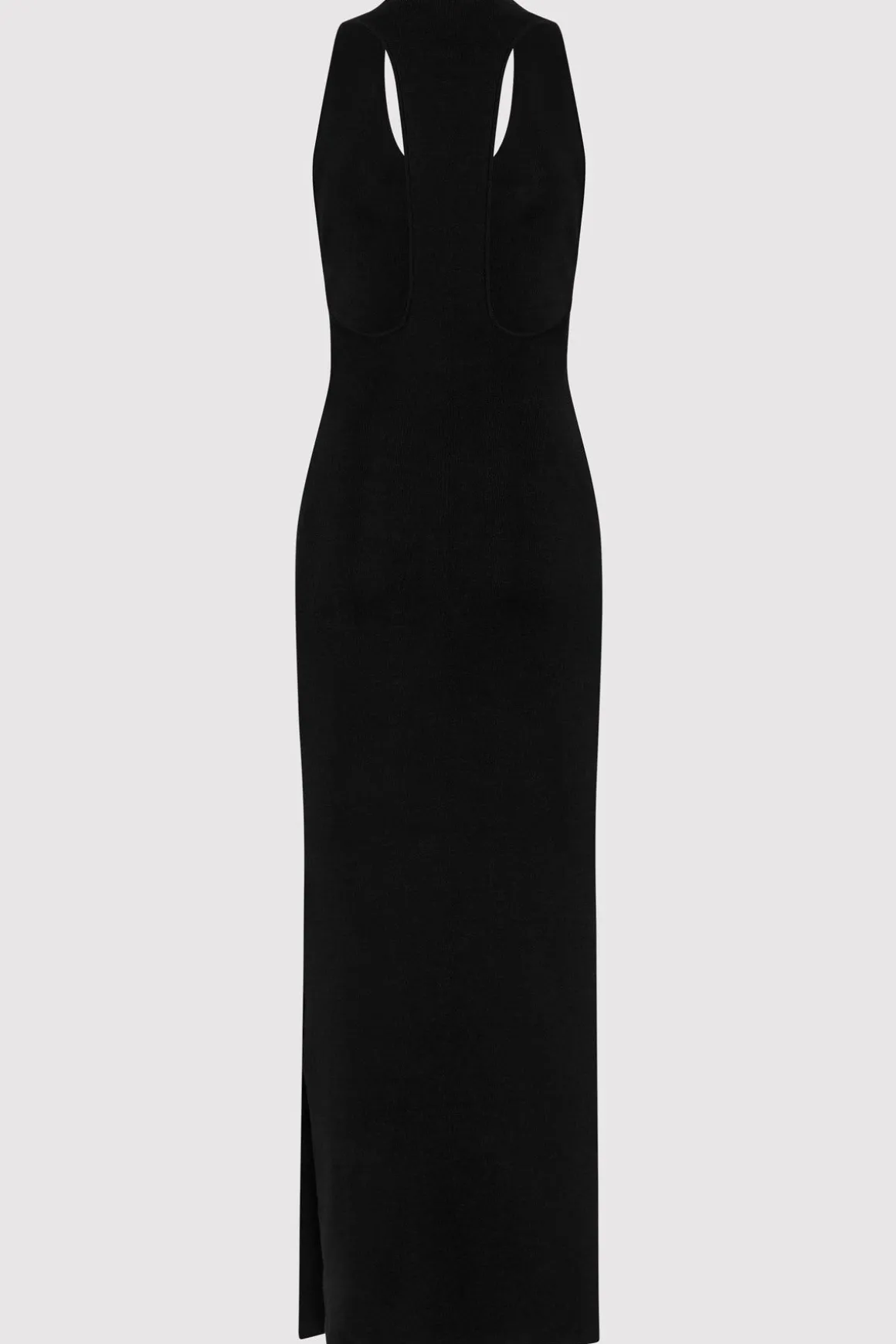 St. Agni Plunge Neck Knit Dress - Black