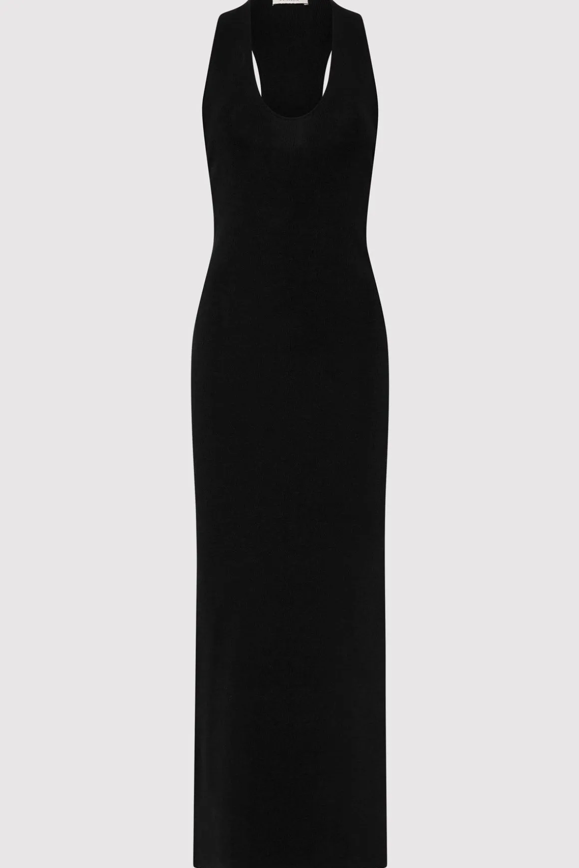 St. Agni Plunge Neck Knit Dress - Black