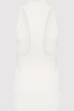 St. Agni Plunge Neck Knit Top - White