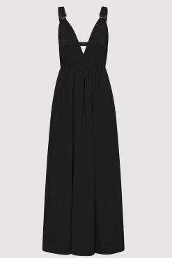 St. Agni Plunge Sun Dress - Black