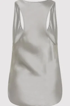 St. Agni Racer Back Bias Tank - Silver