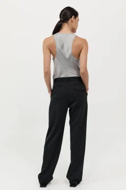 St. Agni Racer Back Bias Tank - Silver