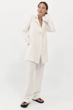 St. Agni Raw Edge Blazer - Ivory