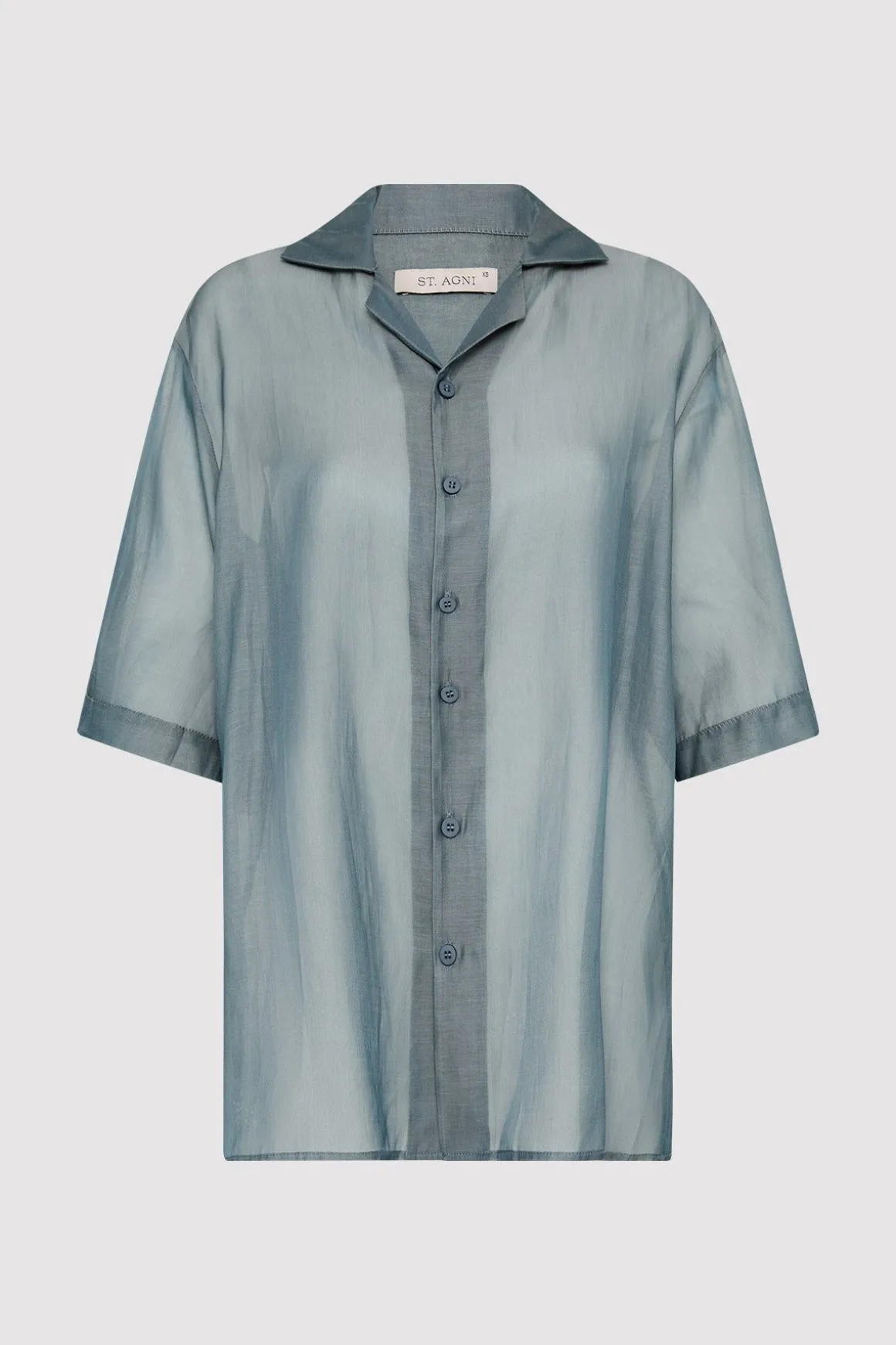 St. Agni Relaxed Collar Shirt - Slate