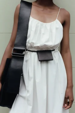 St. Agni Relaxed Drawstring Dress - White