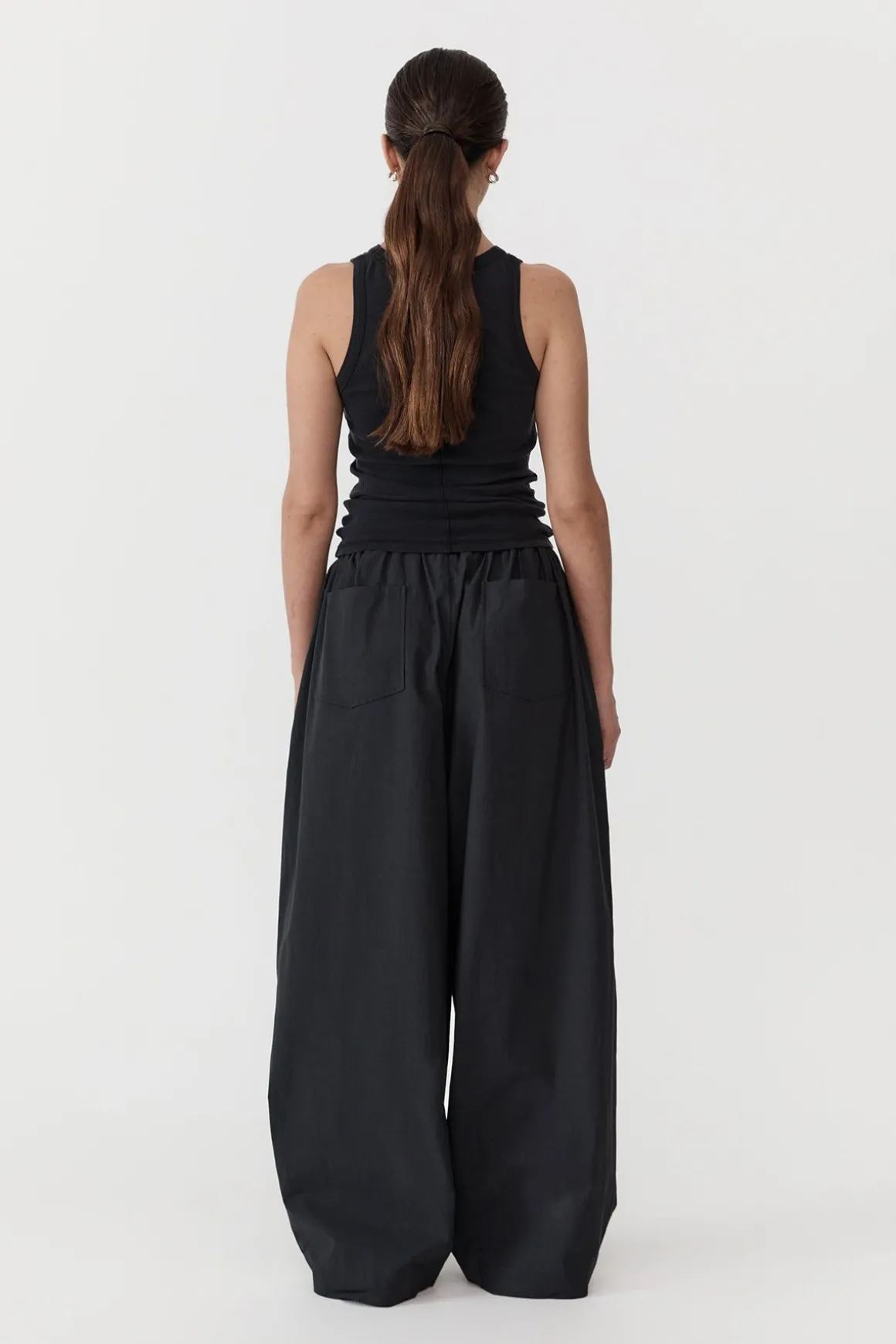 St. Agni Relaxed Drawstring Pants - Black