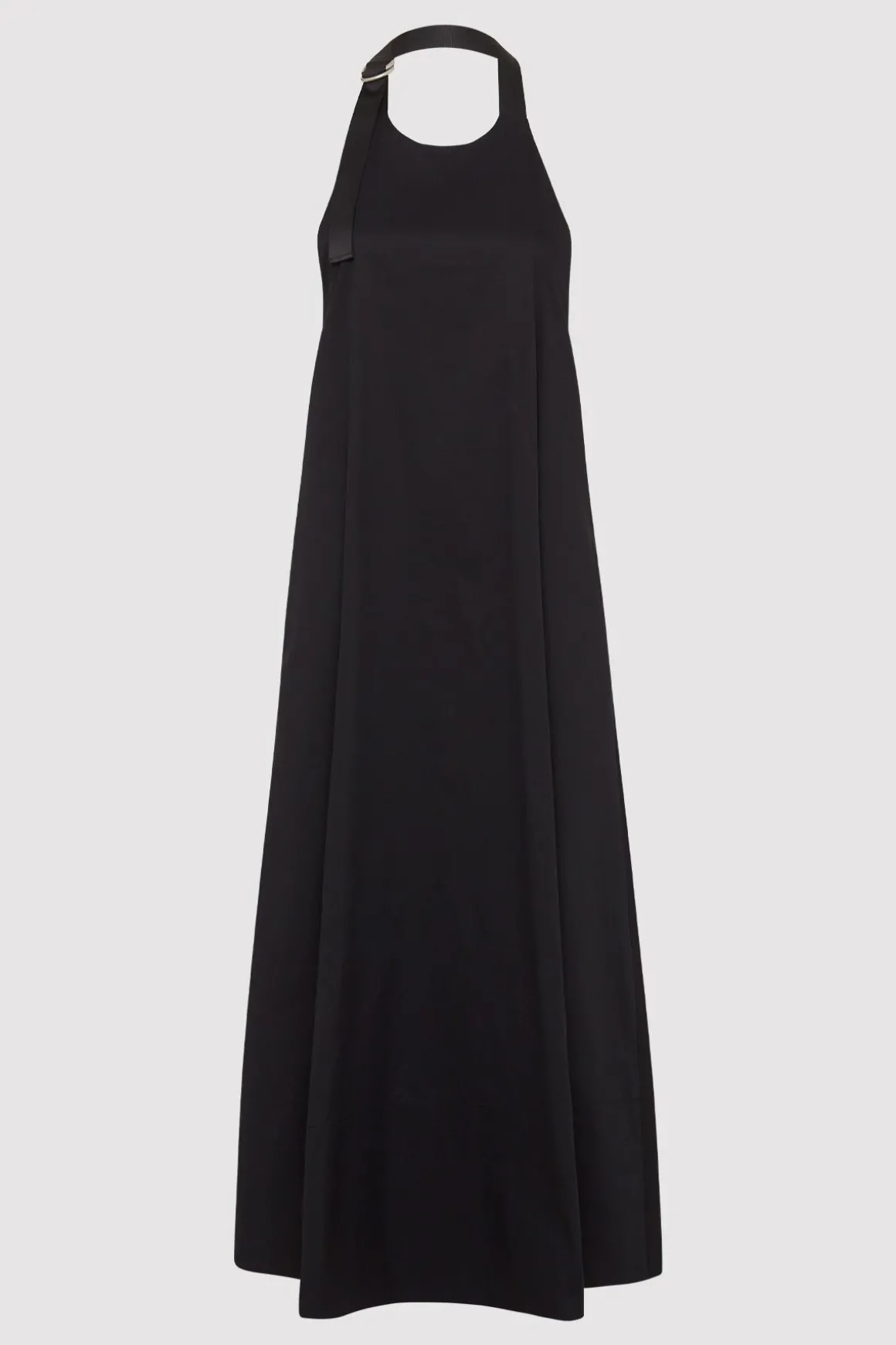 St. Agni Ring Detail Halter Dress - Black