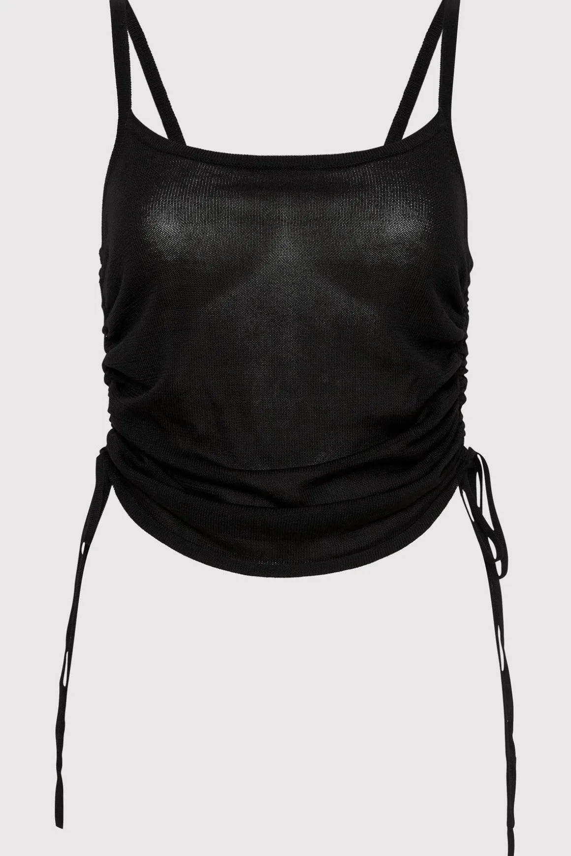 St. Agni Ruched Tank - Black
