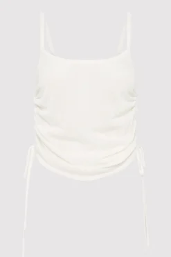 St. Agni Ruched Tank - White