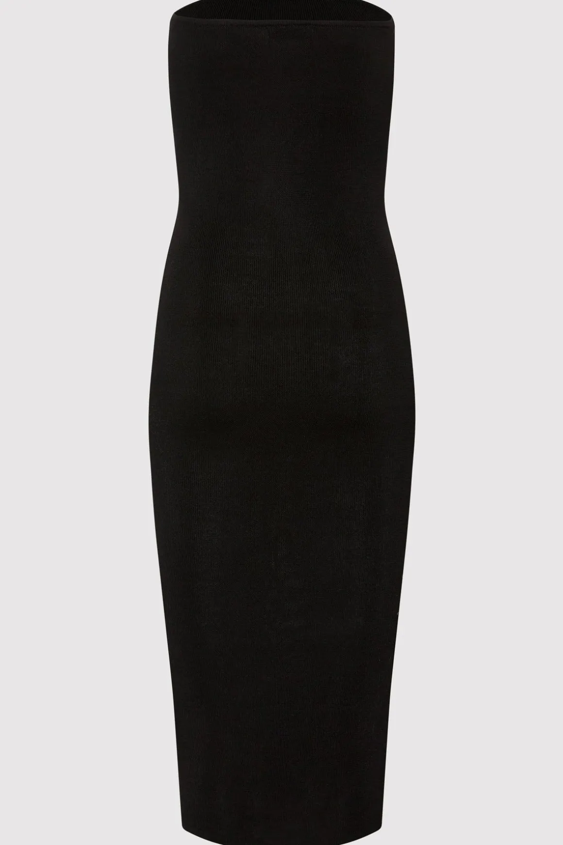 St. Agni 90s Strapless Knit Midi Dress - Black