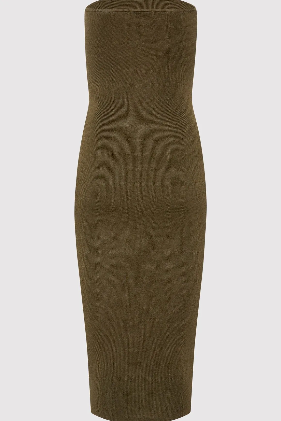 St. Agni 90s Strapless Knit Midi Dress - Kelp
