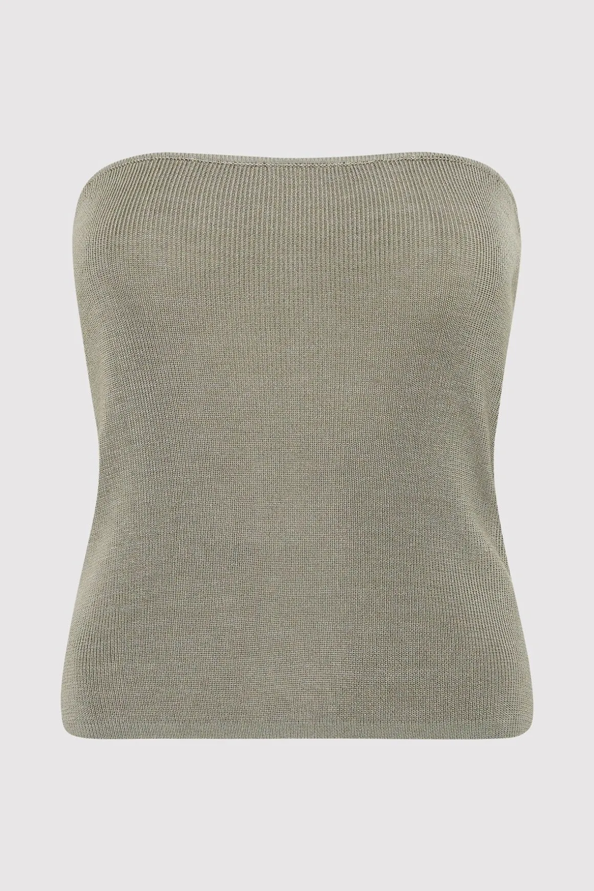 St. Agni 90s Strapless Knit Top - Shadow