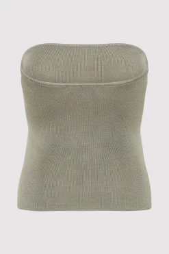 St. Agni 90s Strapless Knit Top - Shadow