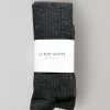 St. Agni Schoolgirl Socks - Charcoal Melange - By Le Bon