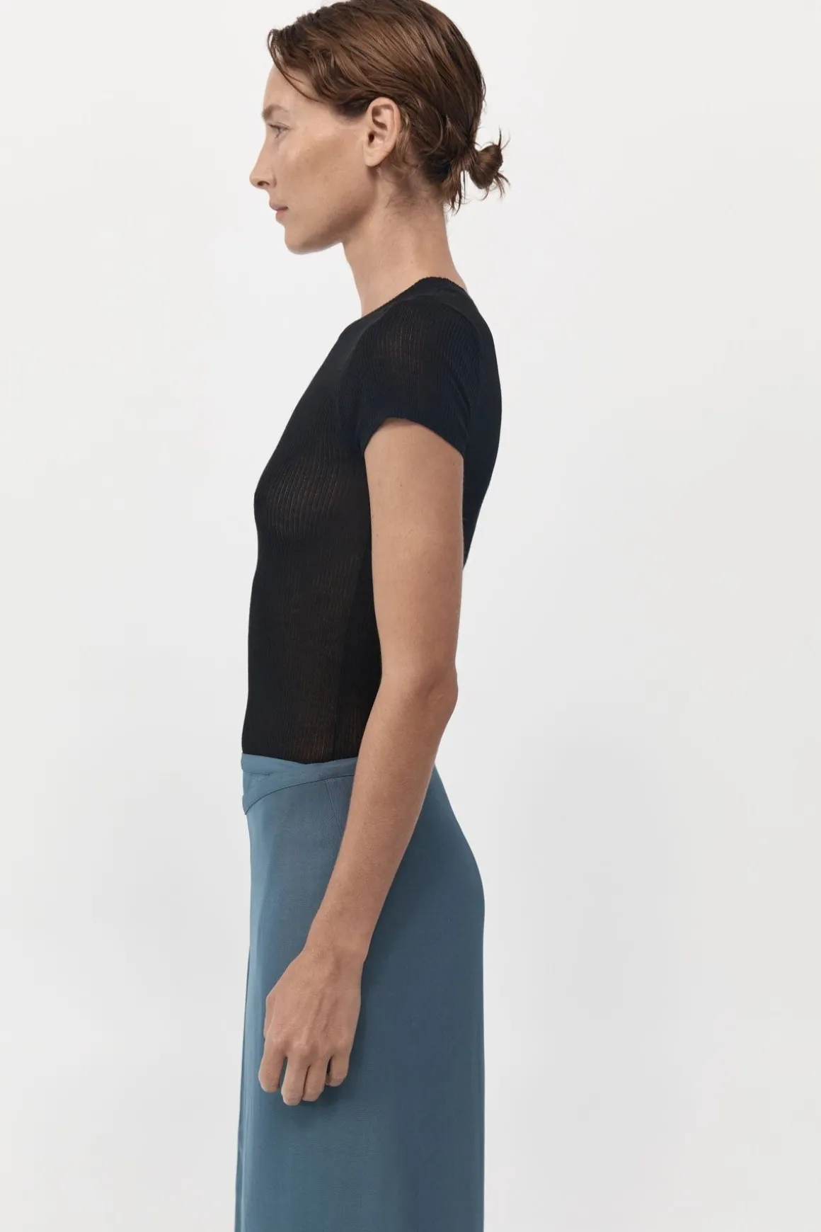 St. Agni Second Skin Knit Tee - Black